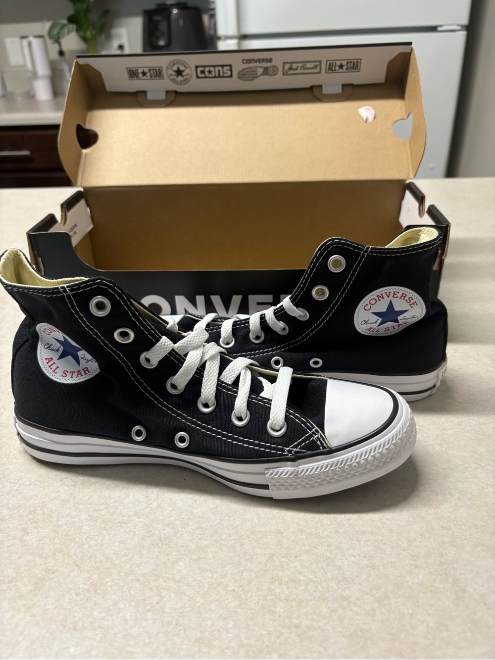 Converse Black and White High Top Kids Sneakers